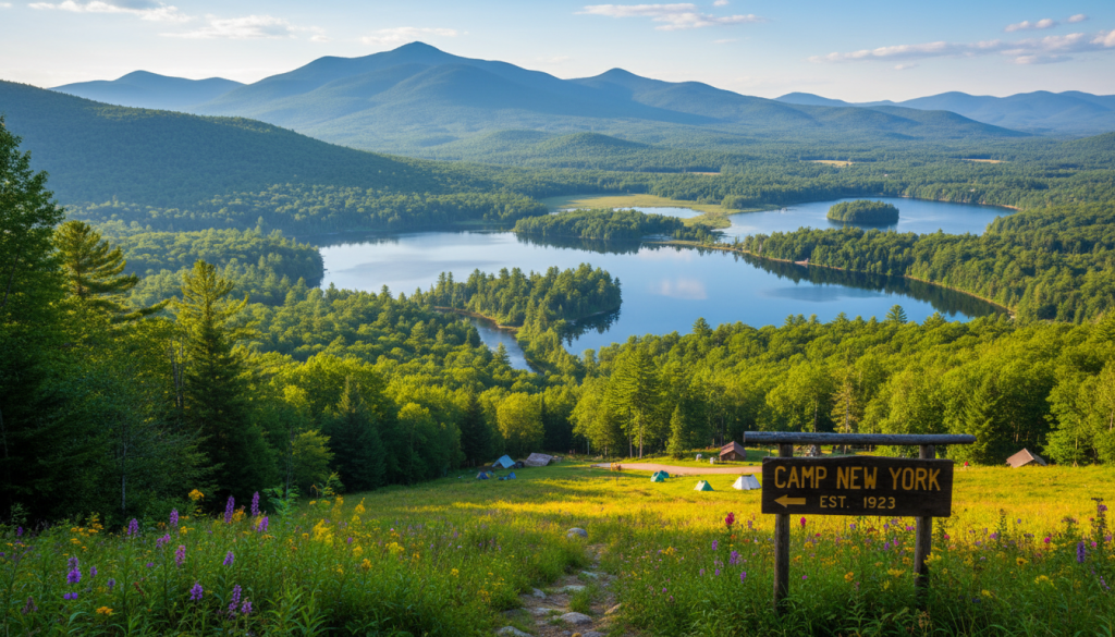 new york state landscape showing diversity of scenery near camp