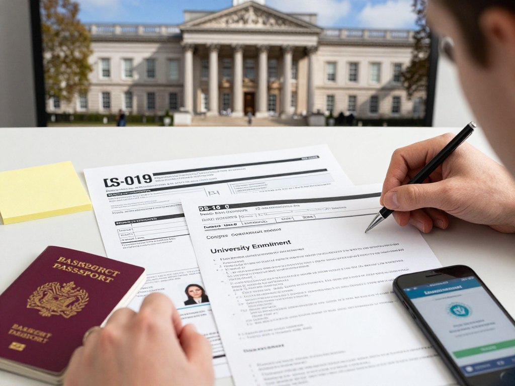 visa interview preparation documents and American embassy