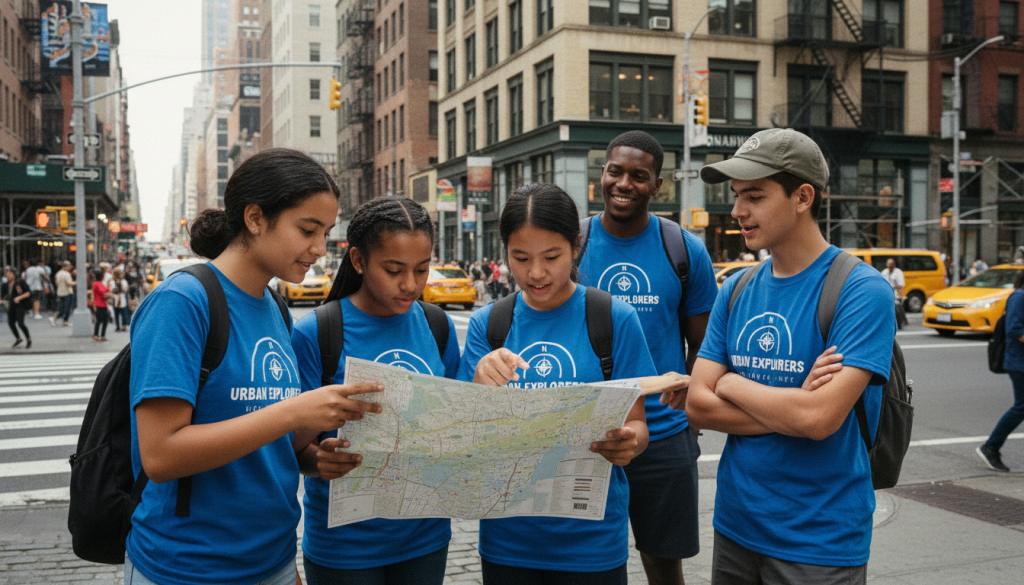 Teens developing independence navigating New York City