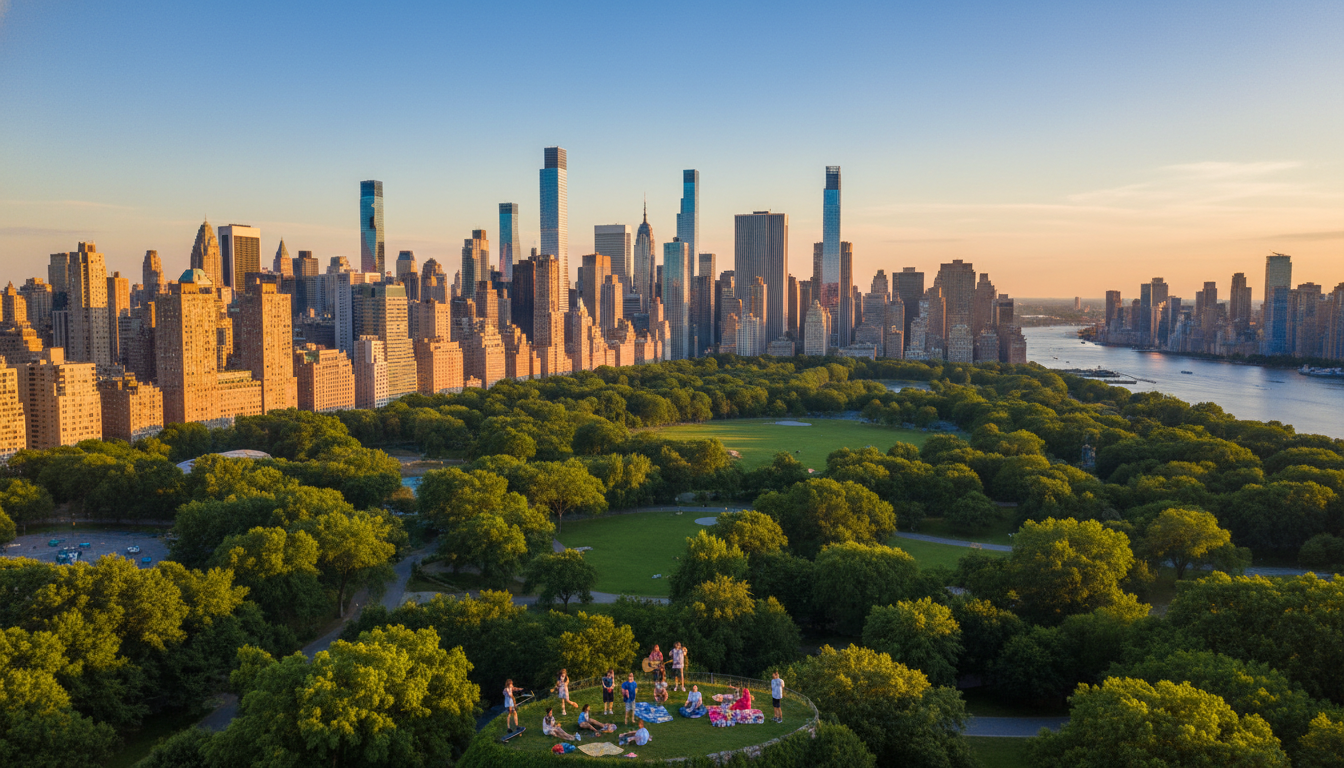 Why New York is the best city and state-based summer camp destination showing NYC skyline with Central Park