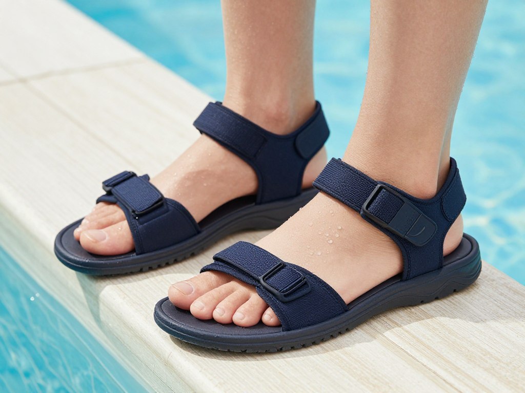 Water-resistant sandals for pool and water attractions Water-resistant sandals for pool and water attractions