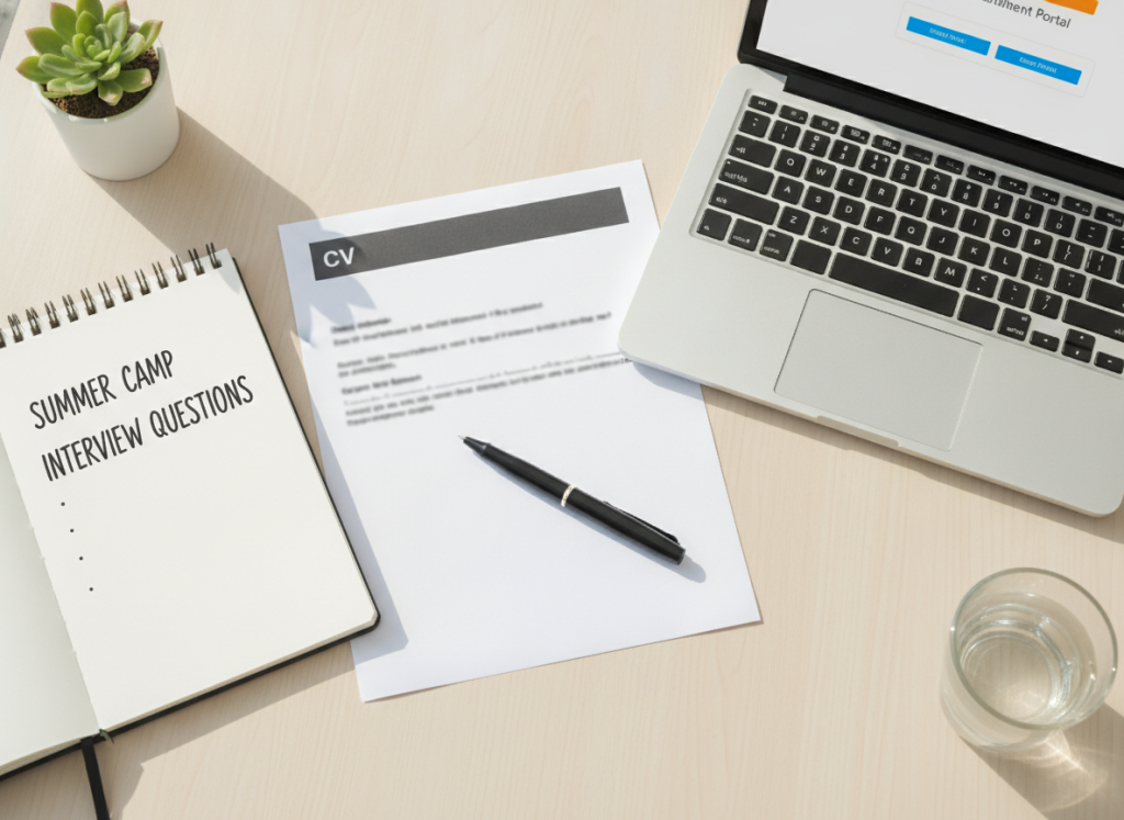 CV and preparation notes for a Camp New York job fair