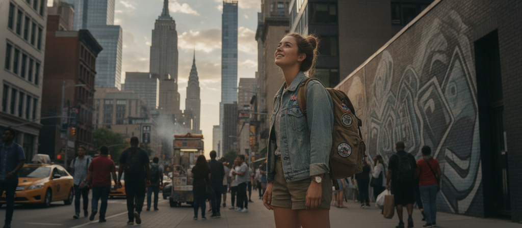 Counsellor exploring New York City after camp Counsellor exploring New York City after camp