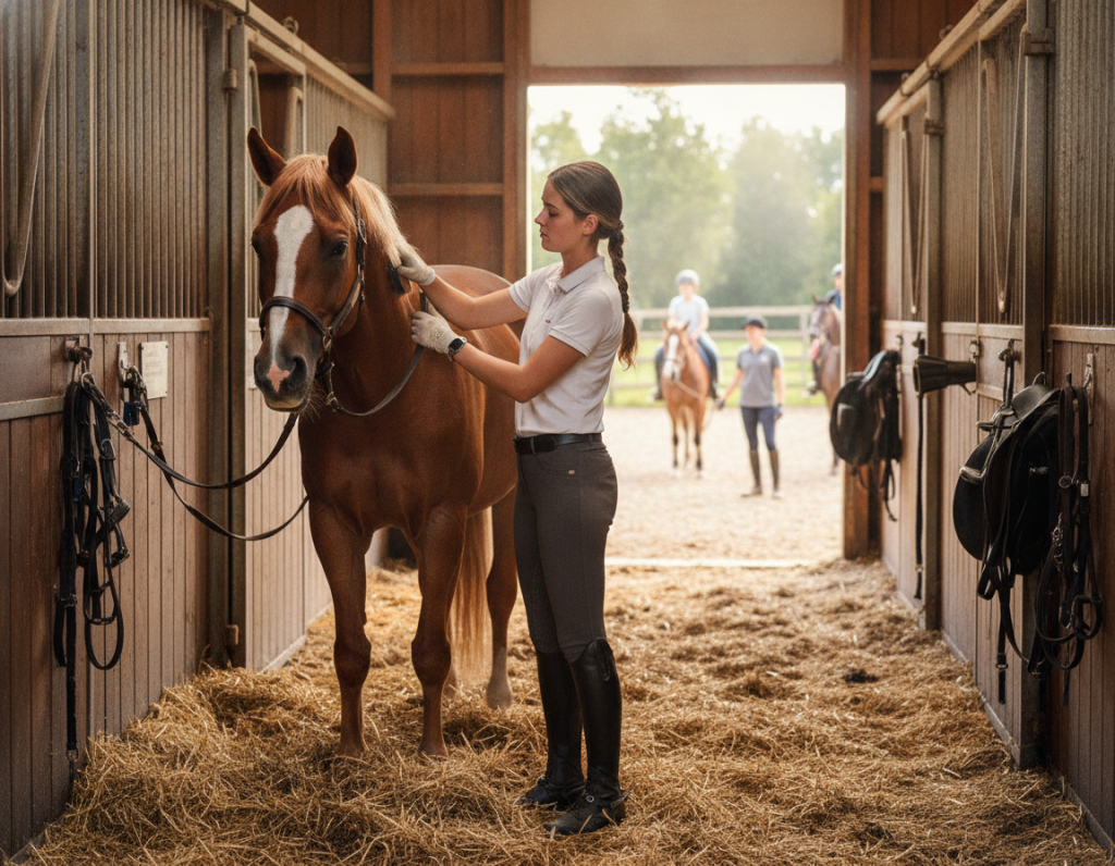horseback riding specialist at a USA summer camp horseback riding specialist at a USA summer camp